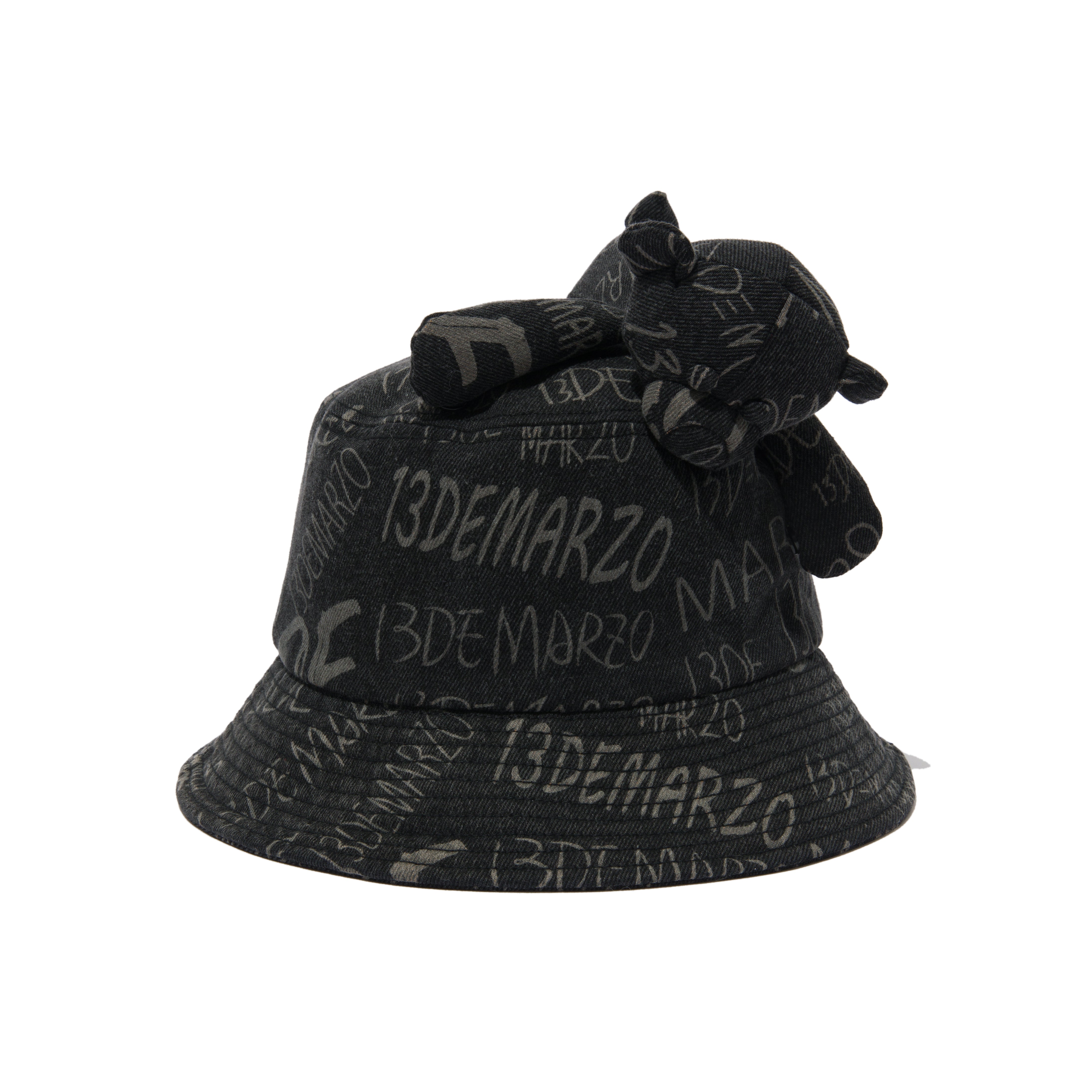 Graffiti Logo Denim Bucket Hat
