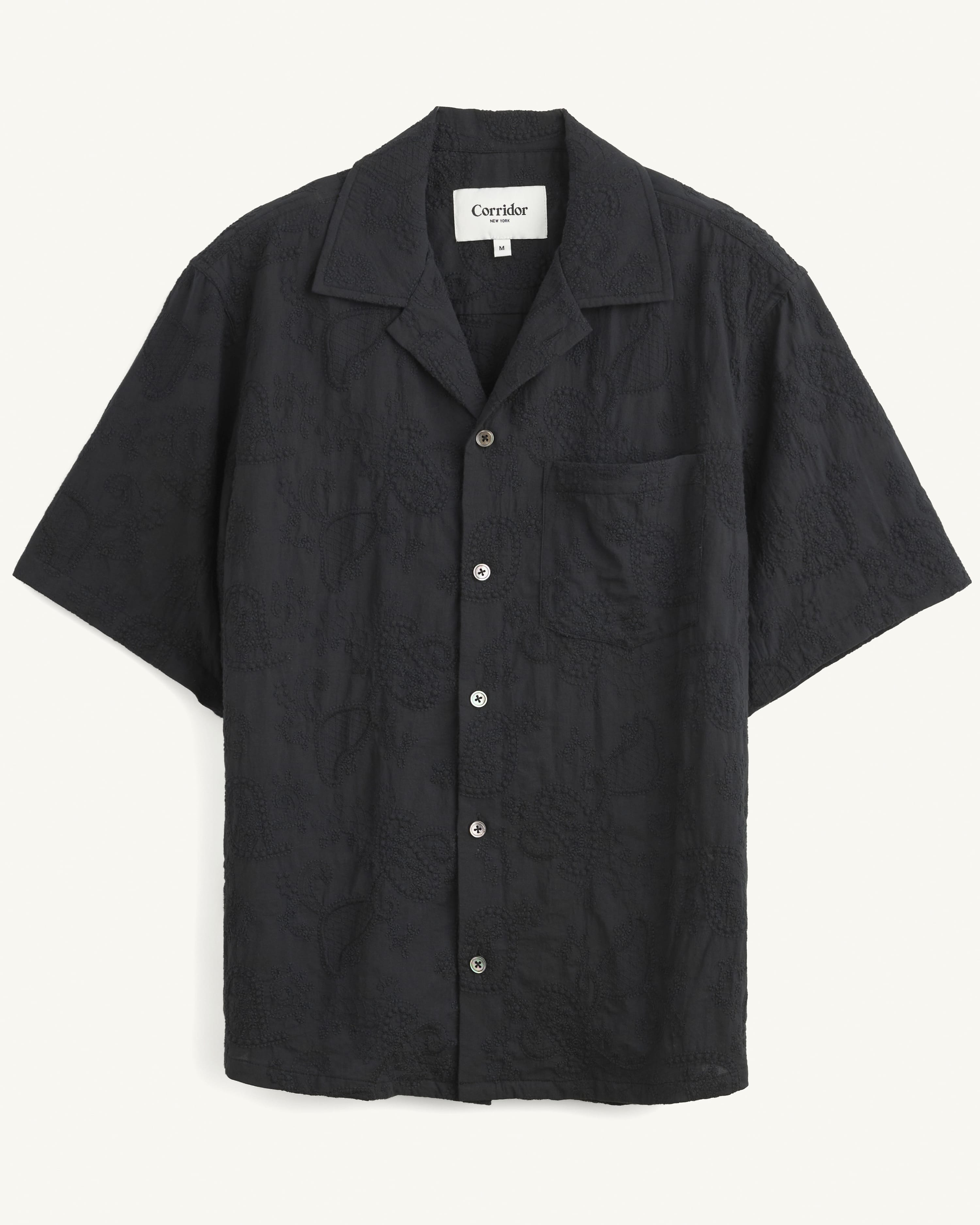 Paisley Embroidery SS - Black
