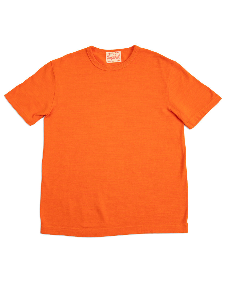 Wakayama Special Loopwheel Tee - Satsuma Orange