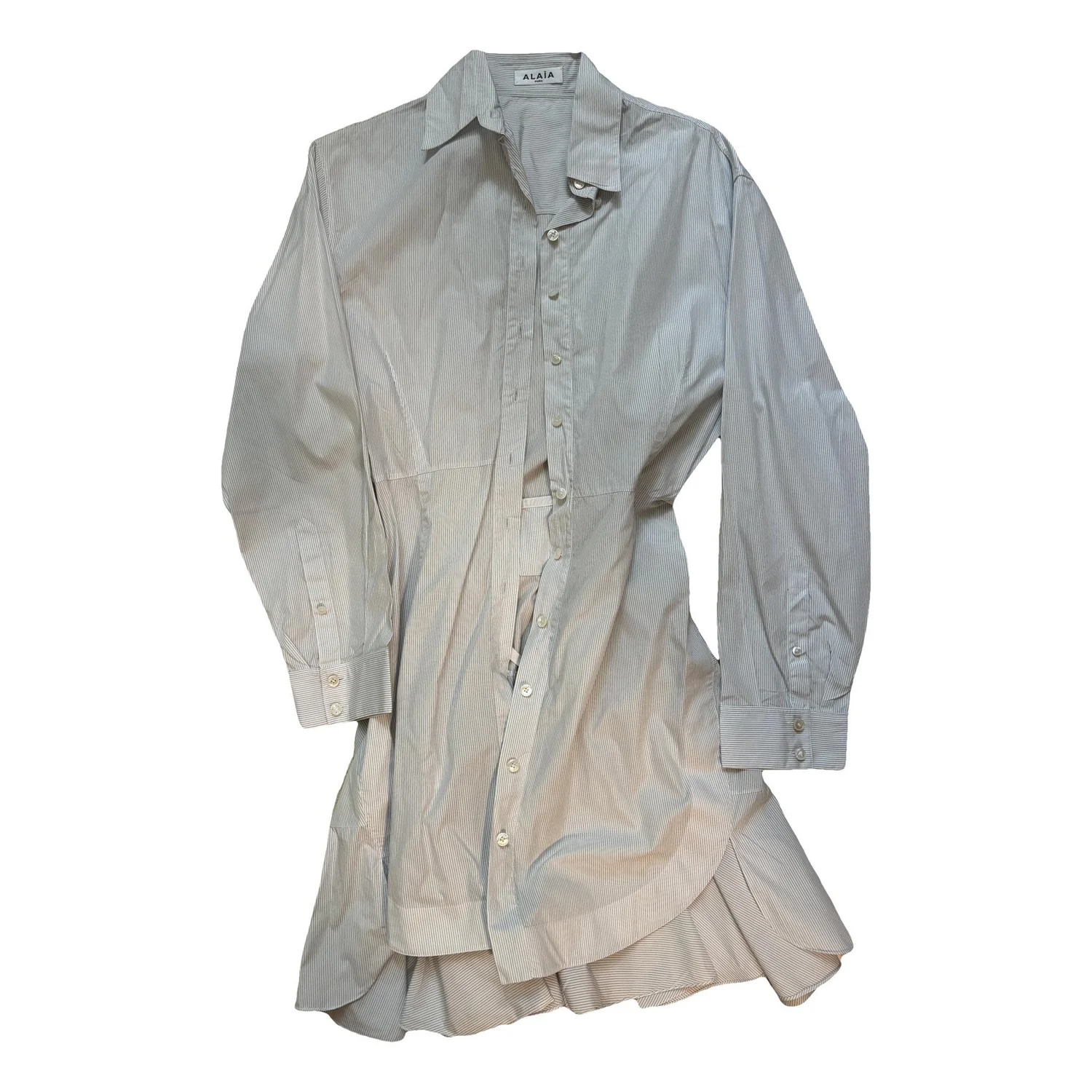 White Cotton Tina Shirtwaist Dress