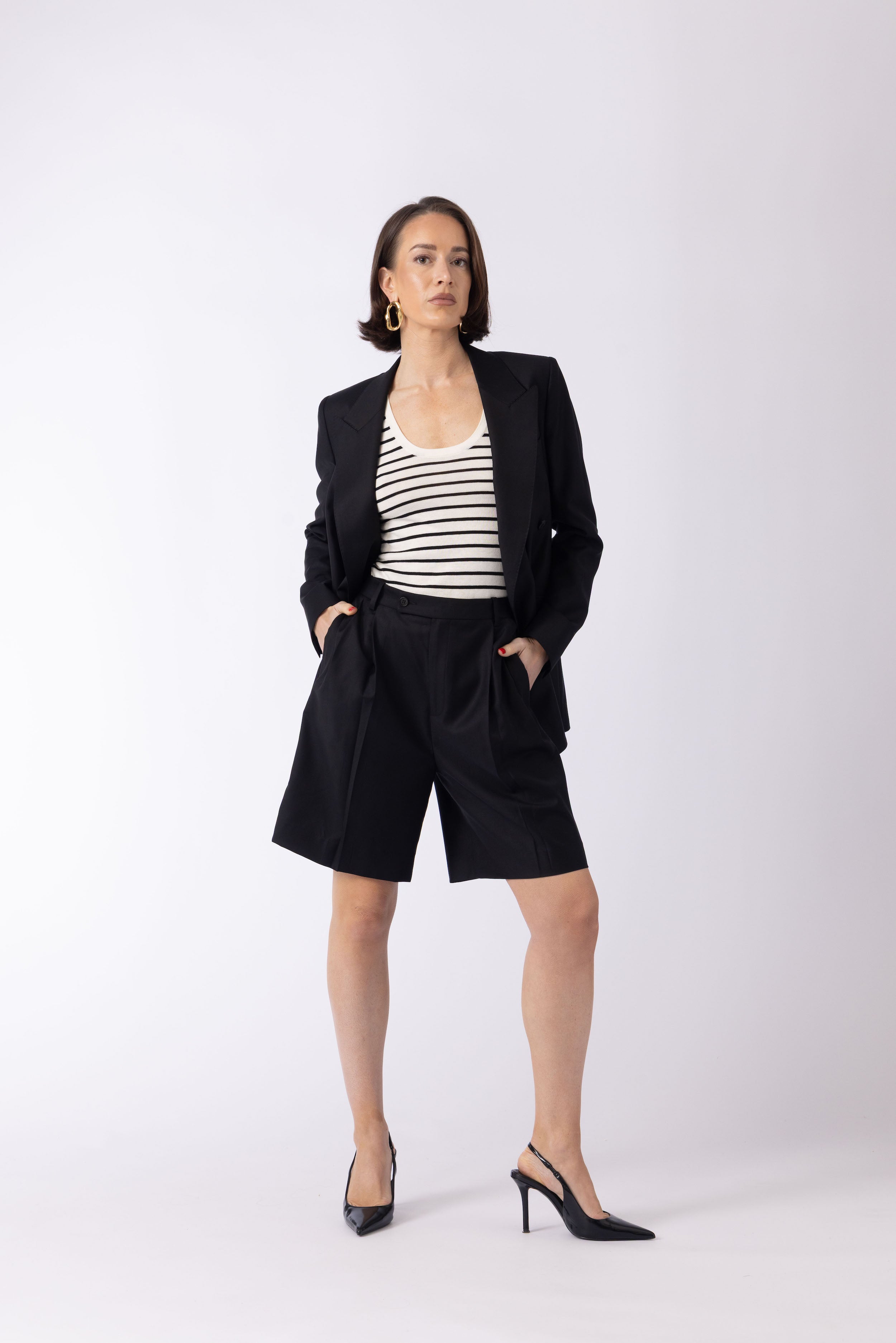 Bristol Jacket - Straight cut boyfriend style jacket in blac